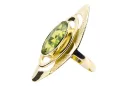  Žltý peridot 14k žlté zlato Vintage Jewlery vrc189y